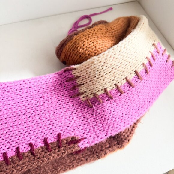 Anthropologie Saachi Chunky Knit Color  Colourful Pants L - Picture 3 of 4